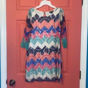 Sequin Hearts Chevron Dress (Womens 16)